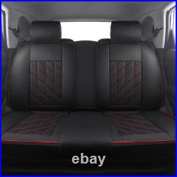 5-Seat Faux Leather Car Seat Covers Set Universal Black Protector for Hyundai