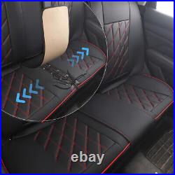 5-Seat Faux Leather Car Seat Covers Set Universal Black Protector for Hyundai