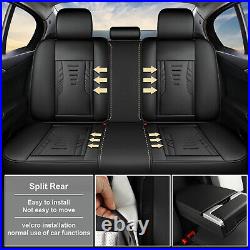 5-Seats Car Seat Cover PU Leather Front +Rear Cushion For Nissan Rogue 2014-2023