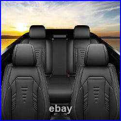 5-Seats Car Seat Cover PU Leather Front +Rear Cushion For Nissan Rogue 2014-2023