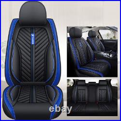 5 Seats Car Seat Covers Full Set Black PU Leather Fit for Hyundai