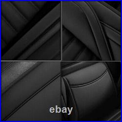 5-seat Faux Leather Car Seat Covers Set Universal Black Cushion Fit for Hyundai