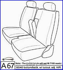 60/40 Split Bench Seat Cover Fit for Tacoma 1995 2000 Headrest Armrest