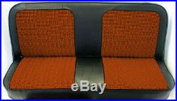 67-72 Chevy/GMC C10 Truck Orange/Black Houndstooth Bench Seat Cover Made in USA