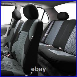 7Seaters 3ROW SUV Gray Seat Covers with Gray Floor Mats For Sedan SUV VAN Truck