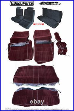 87 Regal 45/55 Split Bench Armrest Seat Upholstery Cover Frt & Rr Set BURGUNDY