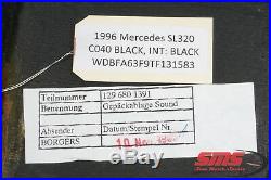 95-02 Mercedes R129 300SL SL500 Rear Storage Compartment Cover OEM Black