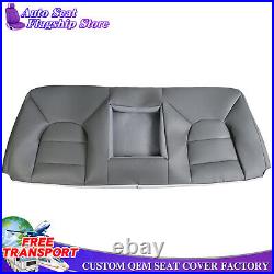 99-00 Fit Ford F250 F350 F450 F550 Lariat Rear Bench Top Leather Seat Cover Gray