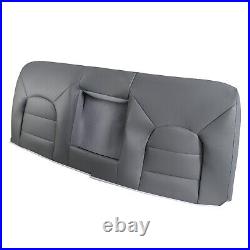 99-00 Fit Ford F250 F350 F450 F550 Lariat Rear Bench Top Leather Seat Cover Gray