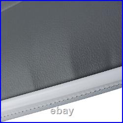 99-00 Fit Ford F250 F350 F450 F550 Lariat Rear Bench Top Leather Seat Cover Gray
