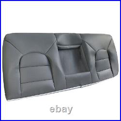 99-00 Fit Ford F250 F350 F450 F550 Lariat Rear Bench Top Leather Seat Cover Gray