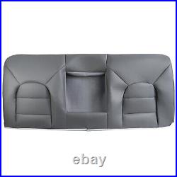 99-00 Fit Ford F250 F350 F450 F550 Lariat Rear Bench Top Leather Seat Cover Gray