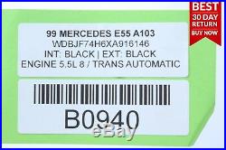 99-02 Mercedes W210 E55 AMG Rear Lower Bottom Bench Seat Cushion Cover A103 OEM