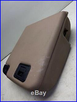 99-10 Ford F250 F350 Super Duty Center Jumpseat Console LID Armrest Tan X2802
