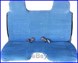 A27 BL Compact Truck RCab XCab Large Notched Cushion Bench Blue Seat Cover