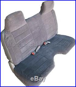 A27 DG Compact Truck RCab XCab Large Notched Cushion Bench Charcoal Seat Cover