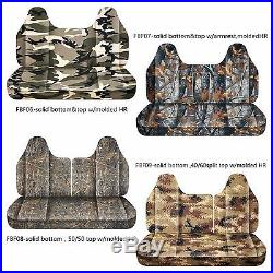 AFCC camouflage bench seat cover molded headrest 24colors fits Ford f150-250-350