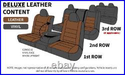 BLACK LEATHER SEAT COVERS FOR 2011-12 RAM 1500 2500 CREW CAB With REAR BENCH