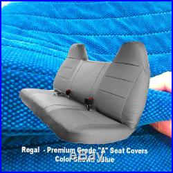 BLUE Front Bench Seat Cover Molded Headrest Custom Fit F-Series Automotive Thick