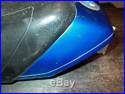 BMW 1981 82 83 84 R65 Dual Bench Seat, Blue Tail Cowl Trim hinges post OK cover