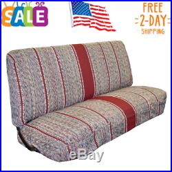 Baja Saddle Blanket Bench Full Size Seat Cover Fits Chevrolet Dodge Truck (Red)