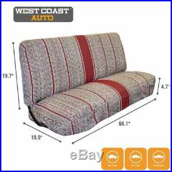 Baja Saddle Blanket Bench Full Size Seat Cover Fits Chevrolet Dodge Truck (Red)