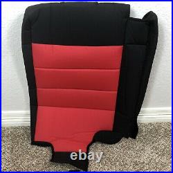 Bartact Supreme Rear Split Bench Seat Cover Black And Red