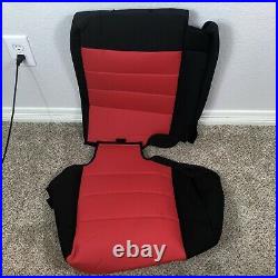 Bartact Supreme Rear Split Bench Seat Cover Black And Red