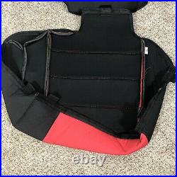 Bartact Supreme Rear Split Bench Seat Cover Black And Red