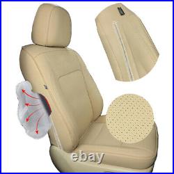 Beige Tailored Waterproof Seat Covers Front 2 for TOYOTA HIGHLANDER 2014-2019