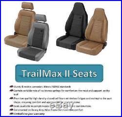 Bestop 39441-15 TrailMax II Black Rear Bench Seat Cover for 55-95 CJ & Wrangler