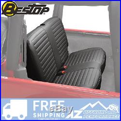 Bestop Seat Cover Rear Bench 97-02 Jeep Wrangler TJ Black Denim