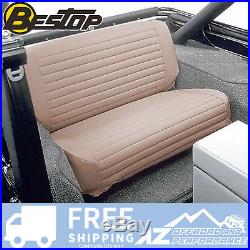 Bestop Seat Cover Rear Bench Fold & Tumble 65-95 Jeep CJ5 CJ7 Wrangler YJ Tan