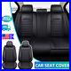 Black Car 5 Seat Covers Full Set For Honda CR-V 2008-2023 PU Leather Waterproof