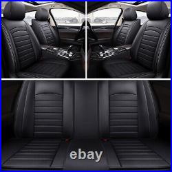 Black Car 5 Seat Covers Full Set For Honda CR-V 2008-2023 PU Leather Waterproof