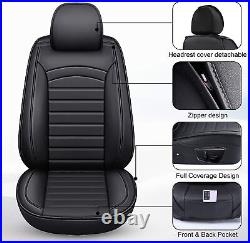 Black Car 5 Seat Covers Full Set For Honda CR-V 2008-2023 PU Leather Waterproof