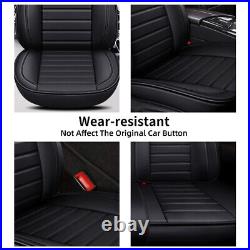 Black Car 5 Seat Covers Full Set For Honda CR-V 2008-2023 PU Leather Waterproof