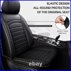 Black Car 5 Seat Covers Full Set For Honda CR-V 2008-2023 PU Leather Waterproof