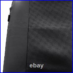 Black Deluxe Perforated Leatherette 8 Seater 3 Row Set Split Bench Seat Covers