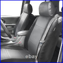 Black Gray Integrated Seatbelt Truck SUV Seat Covers with Beige Floor Mats