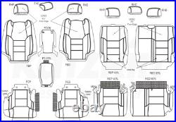 Black Katzkin Leather Seat Covers for Toyota Tundra Double Cab Front Bench 14-21