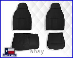 Black LEATHER 60/40 Bench Seat Cover 1997 1998 Ford F150 Lariat XLT Single Cab