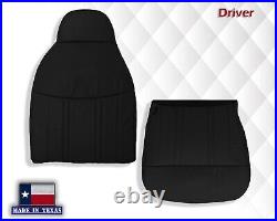 Black LEATHER 60/40 Bench Seat Cover 1997 1998 Ford F150 Lariat XLT Single Cab