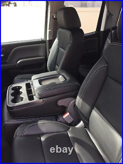 Black Leather Seat Covers Upgrade For Chevy Silverado Lt Crew Cab Factory Style
