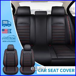 Black Red Seat Cover Full Set for Toyota FJ Cruiser 2007-2014 Waterproof Leather