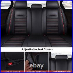 Black Red Seat Cover Full Set for Toyota FJ Cruiser 2007-2014 Waterproof Leather