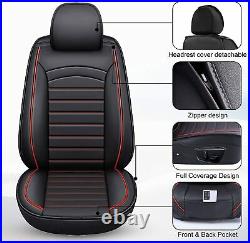 Black Red Seat Cover Full Set for Toyota FJ Cruiser 2007-2014 Waterproof Leather