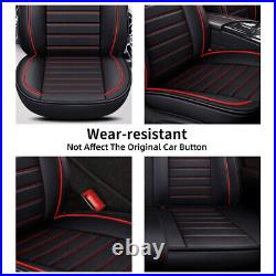 Black Red Seat Cover Full Set for Toyota FJ Cruiser 2007-2014 Waterproof Leather