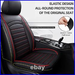 Black Red Seat Cover Full Set for Toyota FJ Cruiser 2007-2014 Waterproof Leather