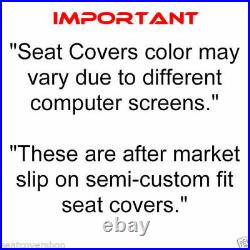Blue Bench Seat Cover Large Notched Cushion Custom Fit 3 Adj Headrest Exact Fit